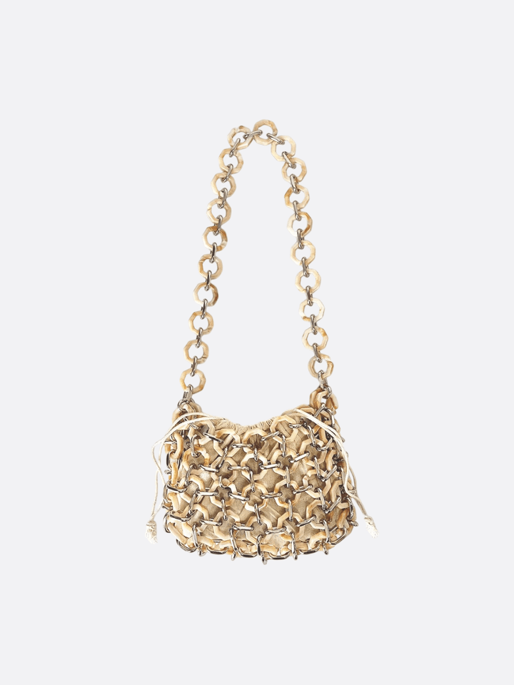 sac bandoulière avec anneau argenté